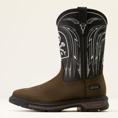 Ariat WorkHog XT Bolt Skull Waterproof Wide Square Toe Work Boot For Sale
