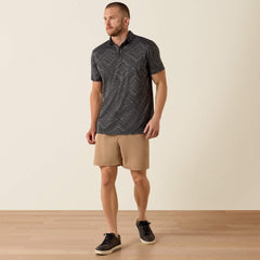 Ariat Jacquard Printed Fitted Polo For Sale