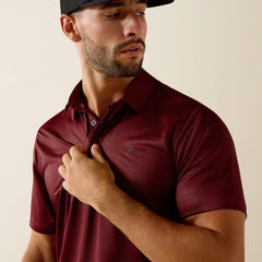 Ariat All Over Print Fitted Polo On Sale