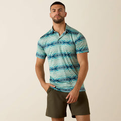 Ariat All Over Print Heathered Classic Fit Polo For Sale