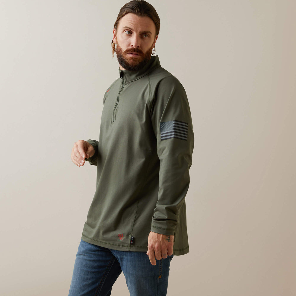Ariat FR Combat Stretch Patriot 1/4 Zip Work Shirt Online