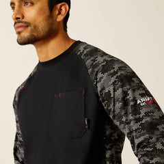 Ariat FR AC Stretch Camo Baseball T-Shirt For Sale