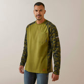 Ariat FR AC Stretch Camo Baseball T-Shirt Outlet