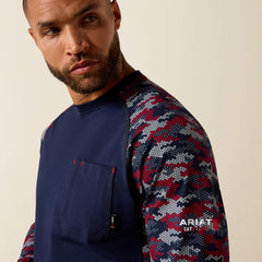 Ariat FR AC Stretch Camo Baseball T-Shirt For Sale
