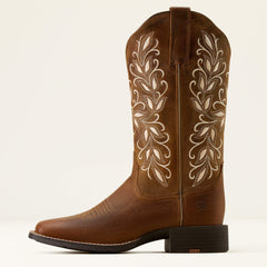Ariat Round Up Holly Wide Square Toe Western Boot Sale