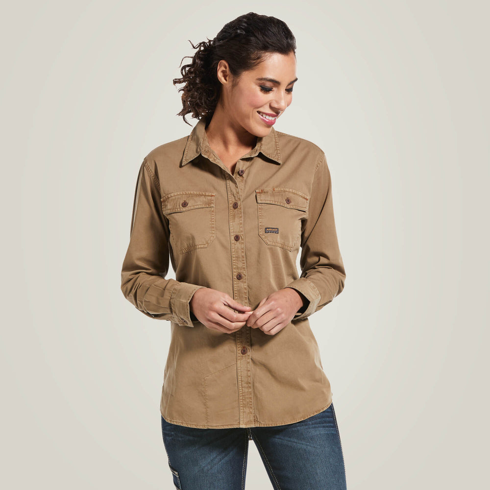 Ariat Rebar Washed Twill Work Shirt On Sale