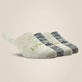 Ariat No Slip No Show Sock 4 Pair Multi Color Pack Sale