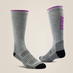 Ariat High Performance Crew Tek Work Sock 2 Pair Pack Outlet