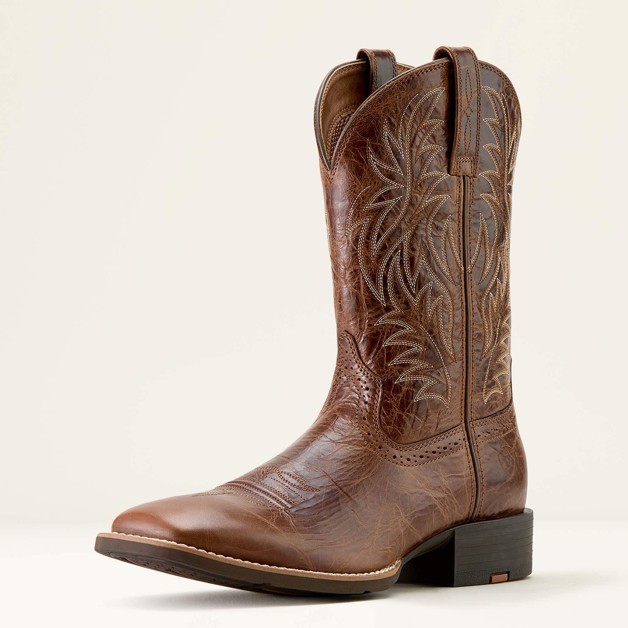 Ariat Sport Western Wide Square Toe Cowboy Boot For Sale