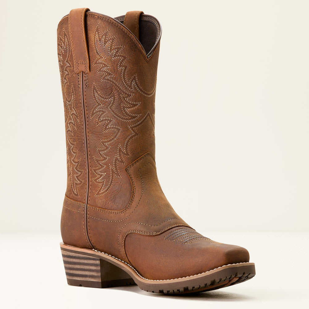 Ariat Hybrid Roughstock Square Toe Waterproof Cowboy Boot On Sale