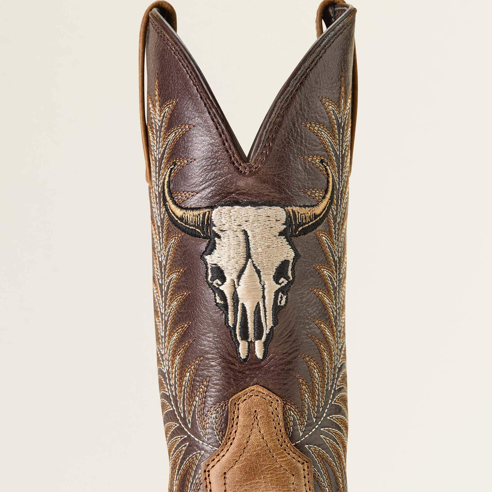 Ariat Sport Steer Skull Wide Square Toe Cowboy Boot Discount