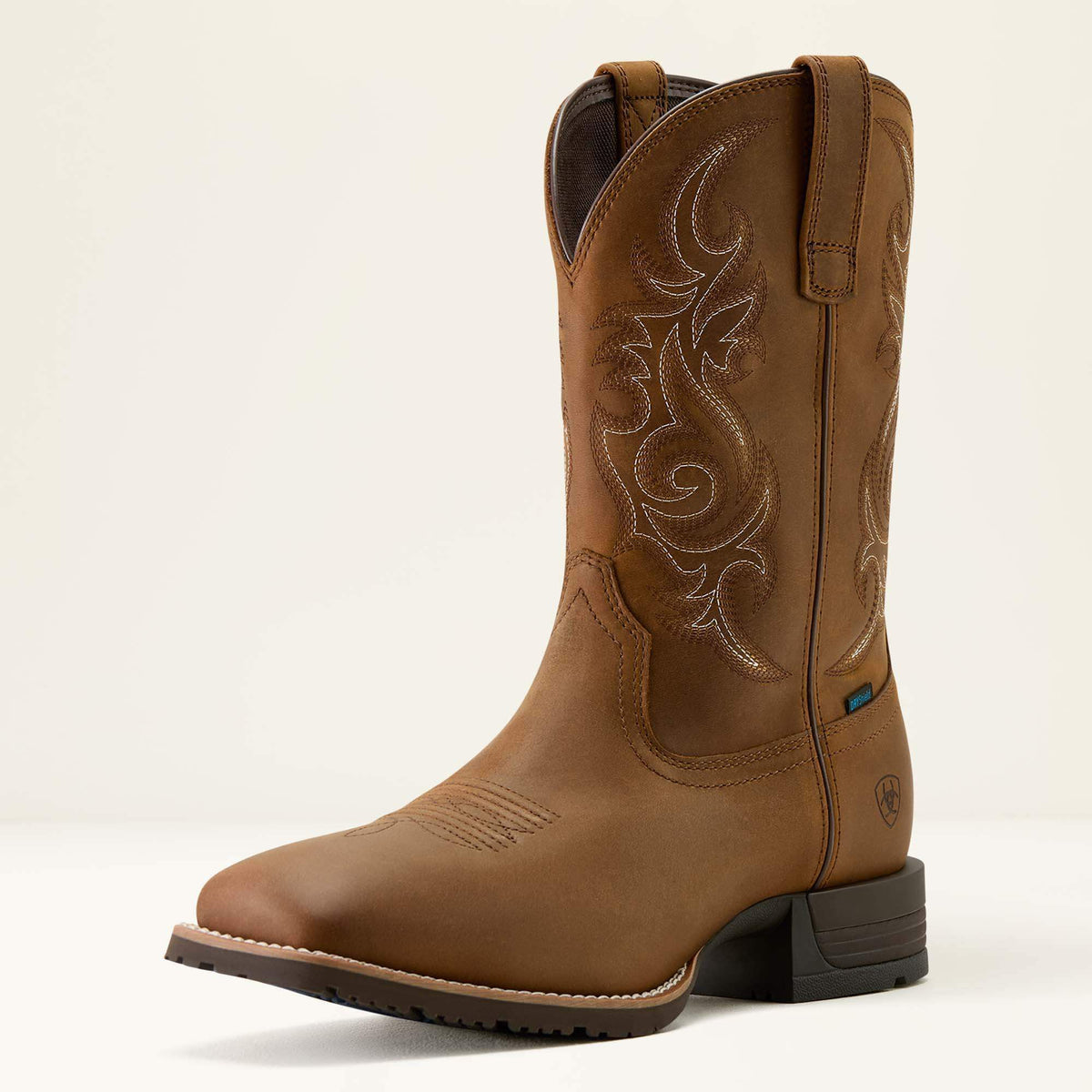 Ariat Hybrid Ranchway Waterproof Wide Square Toe Cowboy Boot For Sale