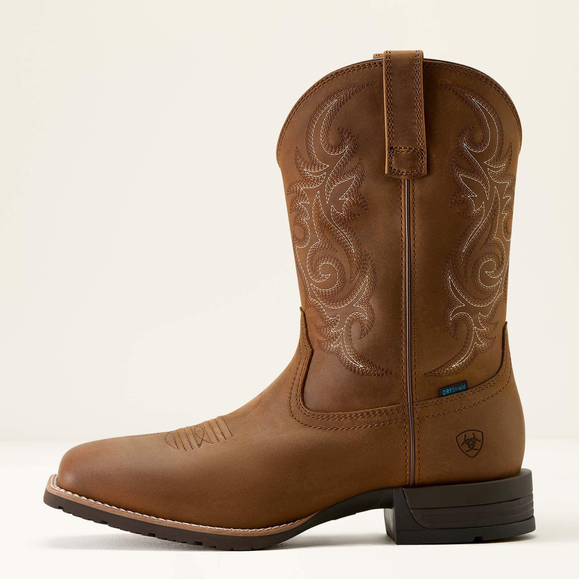Ariat Hybrid Ranchway Waterproof Wide Square Toe Cowboy Boot For Sale