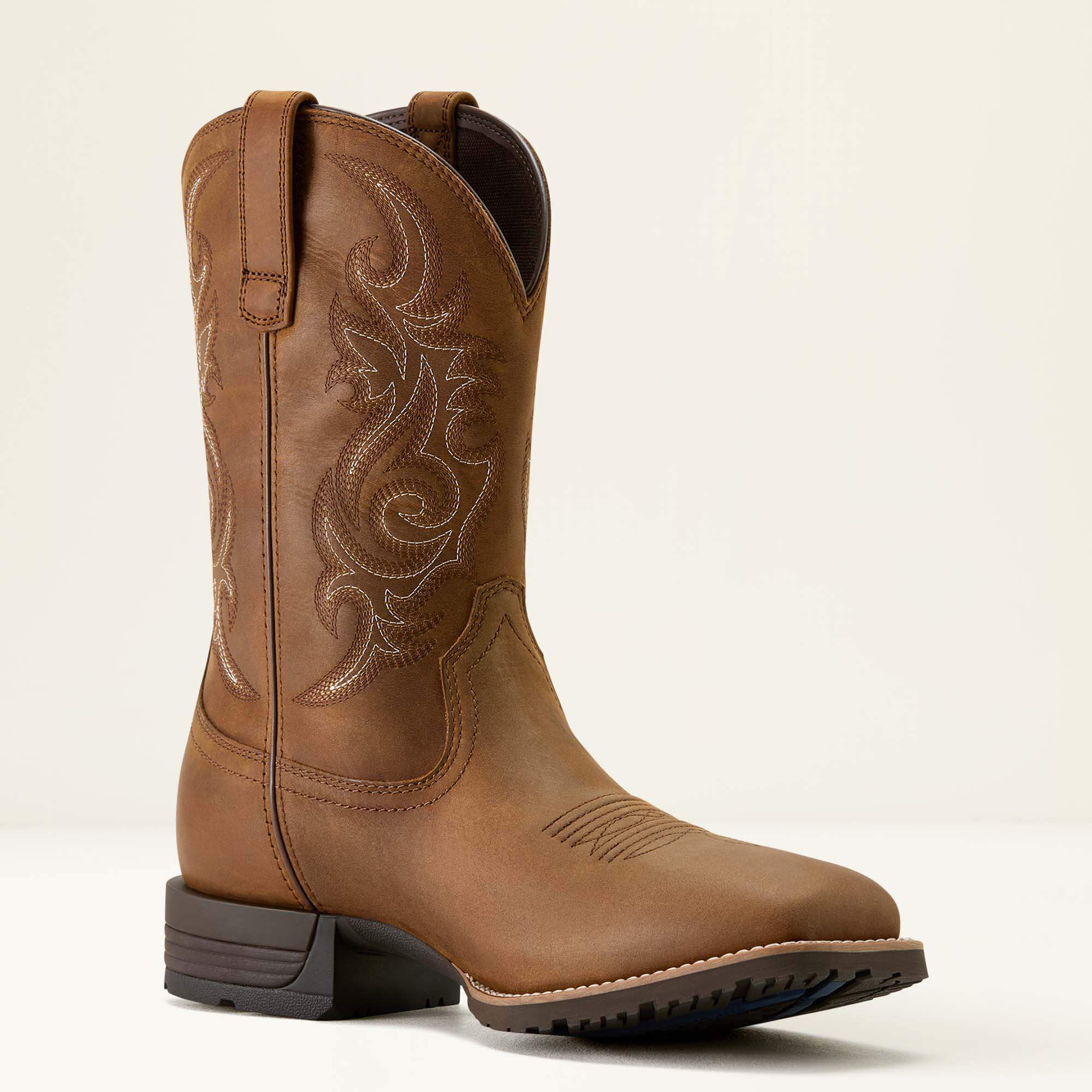 Ariat Hybrid Ranchway Waterproof Wide Square Toe Cowboy Boot For Sale