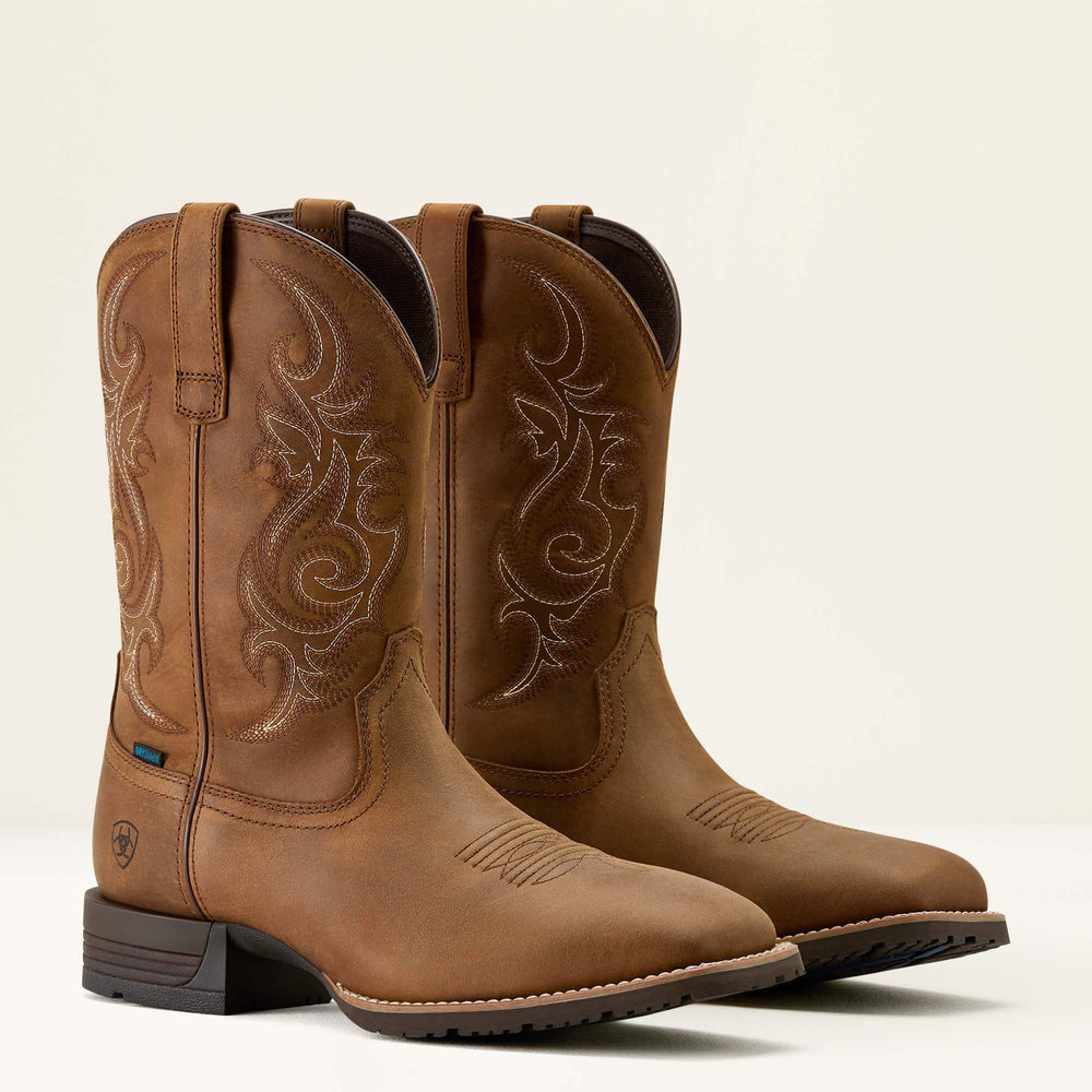 Ariat Hybrid Ranchway Waterproof Wide Square Toe Cowboy Boot For Sale