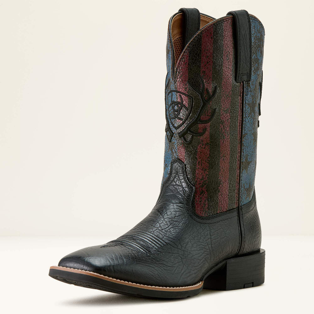 Ariat Sport Liberty Antler Wide Square Toe Cowboy Boot On Sale