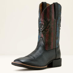 Ariat Sport Liberty Antler Wide Square Toe Cowboy Boot On Sale