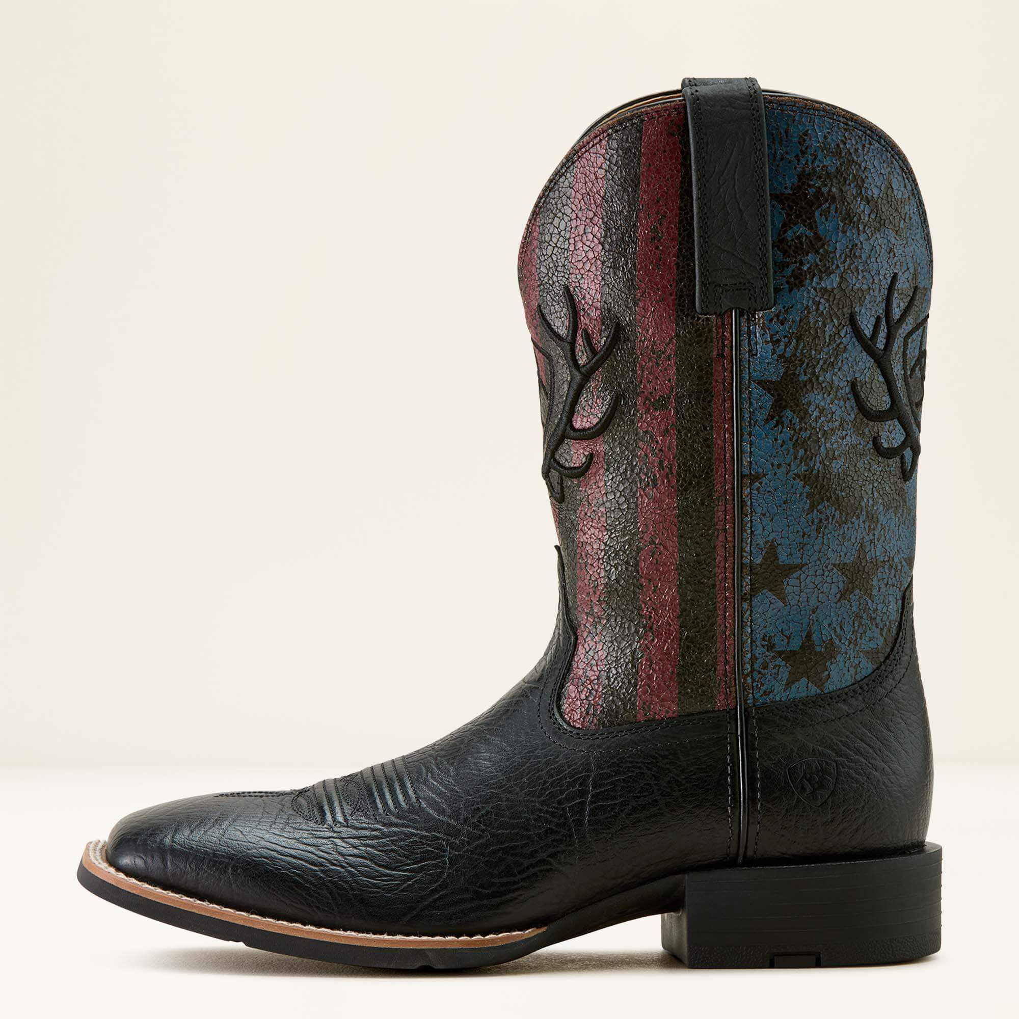 Ariat Sport Liberty Antler Wide Square Toe Cowboy Boot On Sale