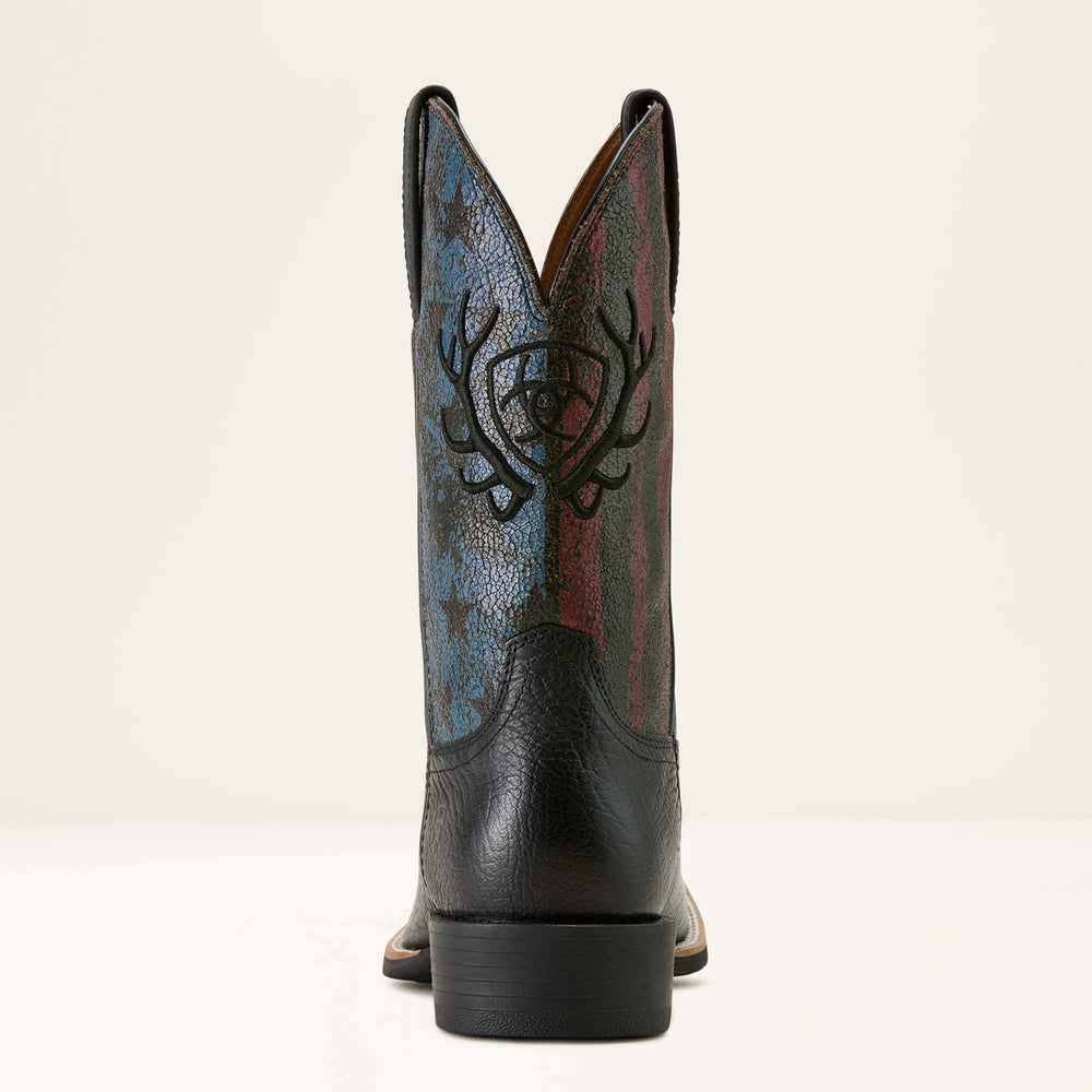 Ariat Sport Liberty Antler Wide Square Toe Cowboy Boot On Sale