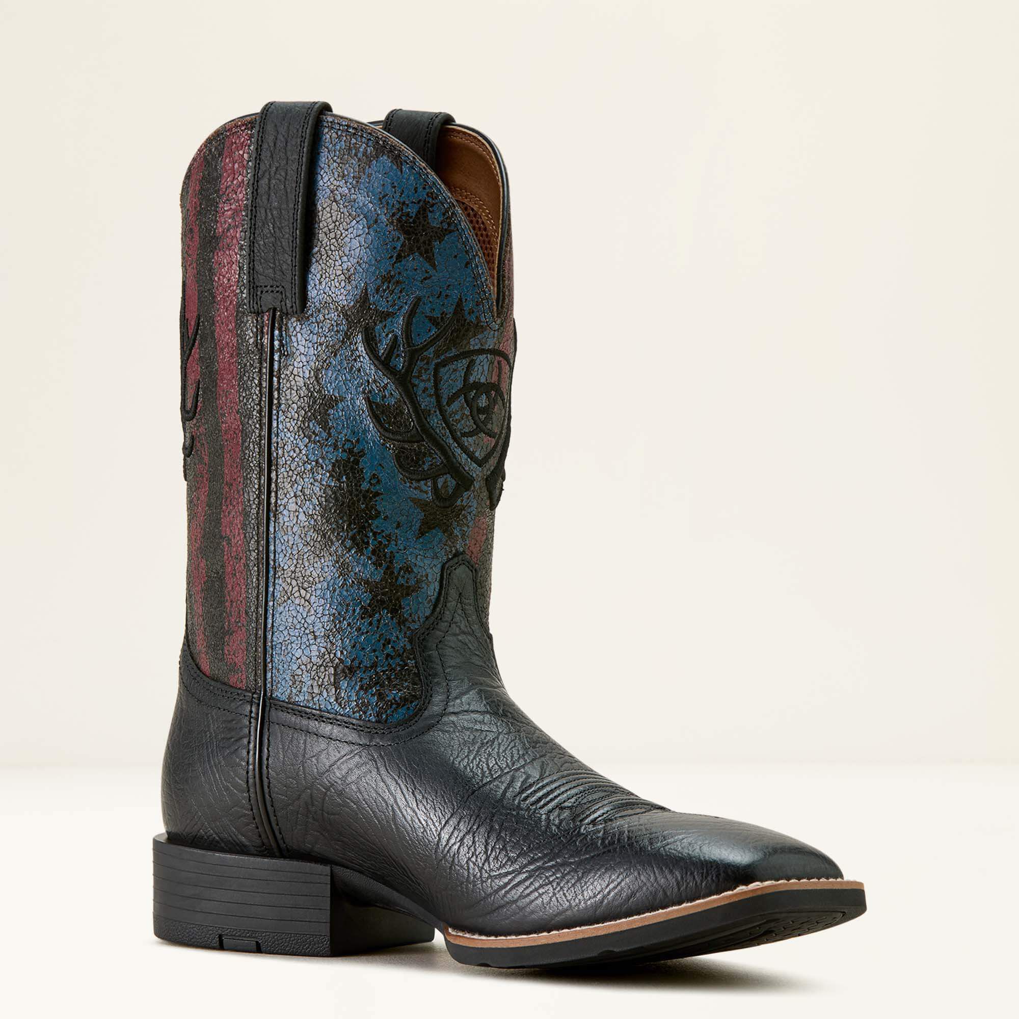 Ariat Sport Liberty Antler Wide Square Toe Cowboy Boot On Sale