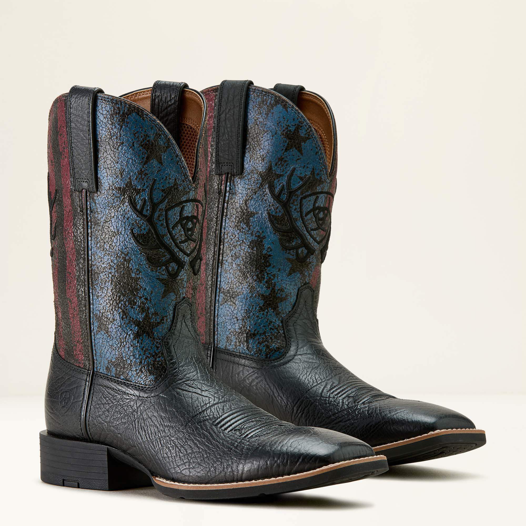 Ariat Sport Liberty Antler Wide Square Toe Cowboy Boot On Sale