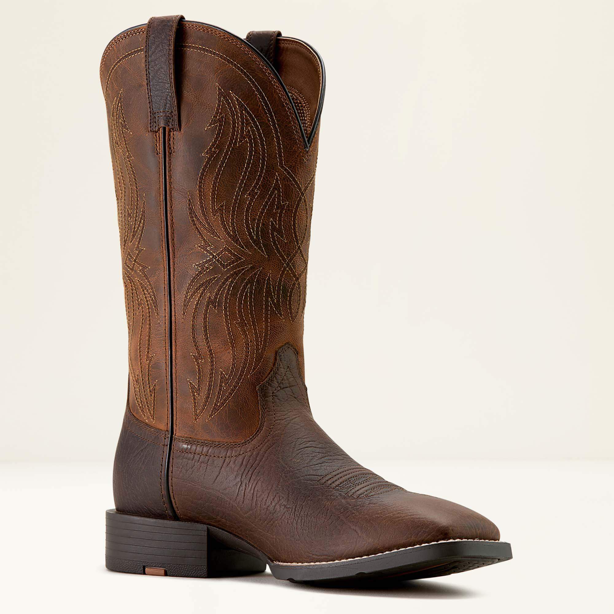 Ariat Sport Rustler Wide Square Toe Cowboy Boot For Sale