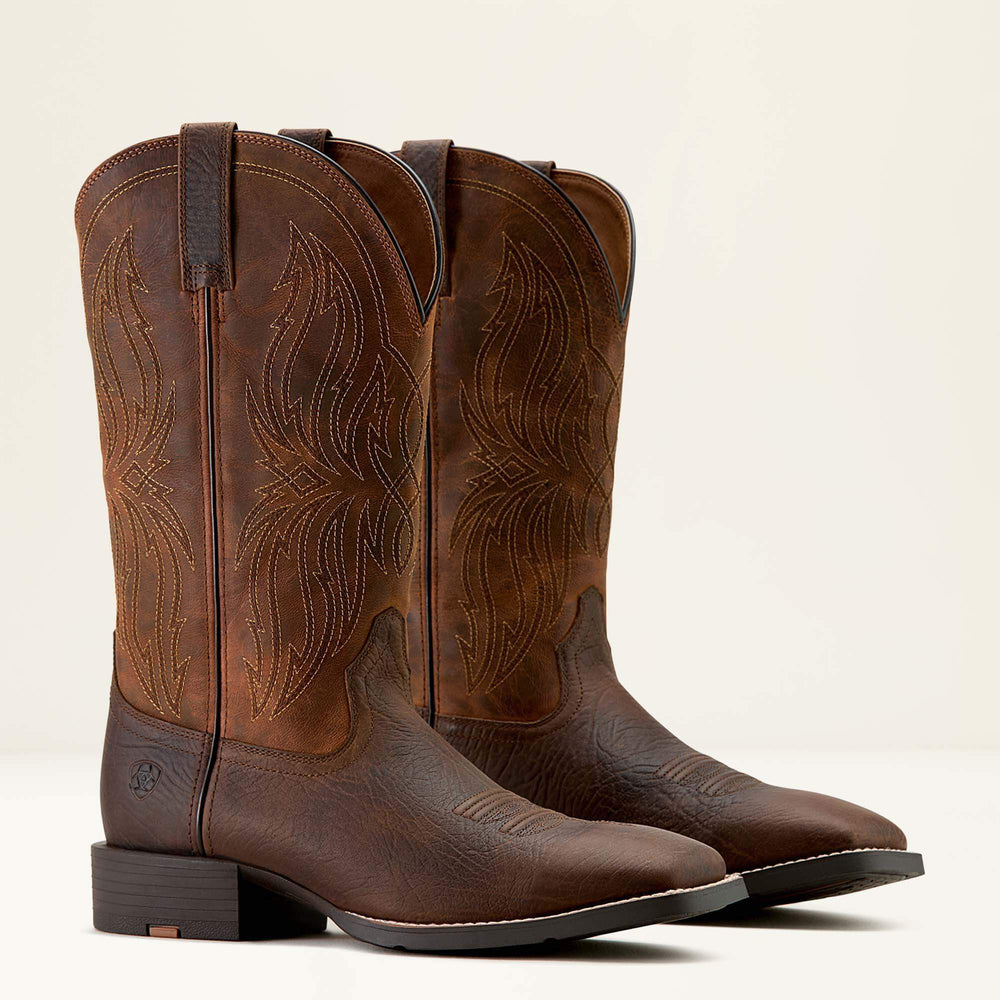 Ariat Sport Rustler Wide Square Toe Cowboy Boot For Sale