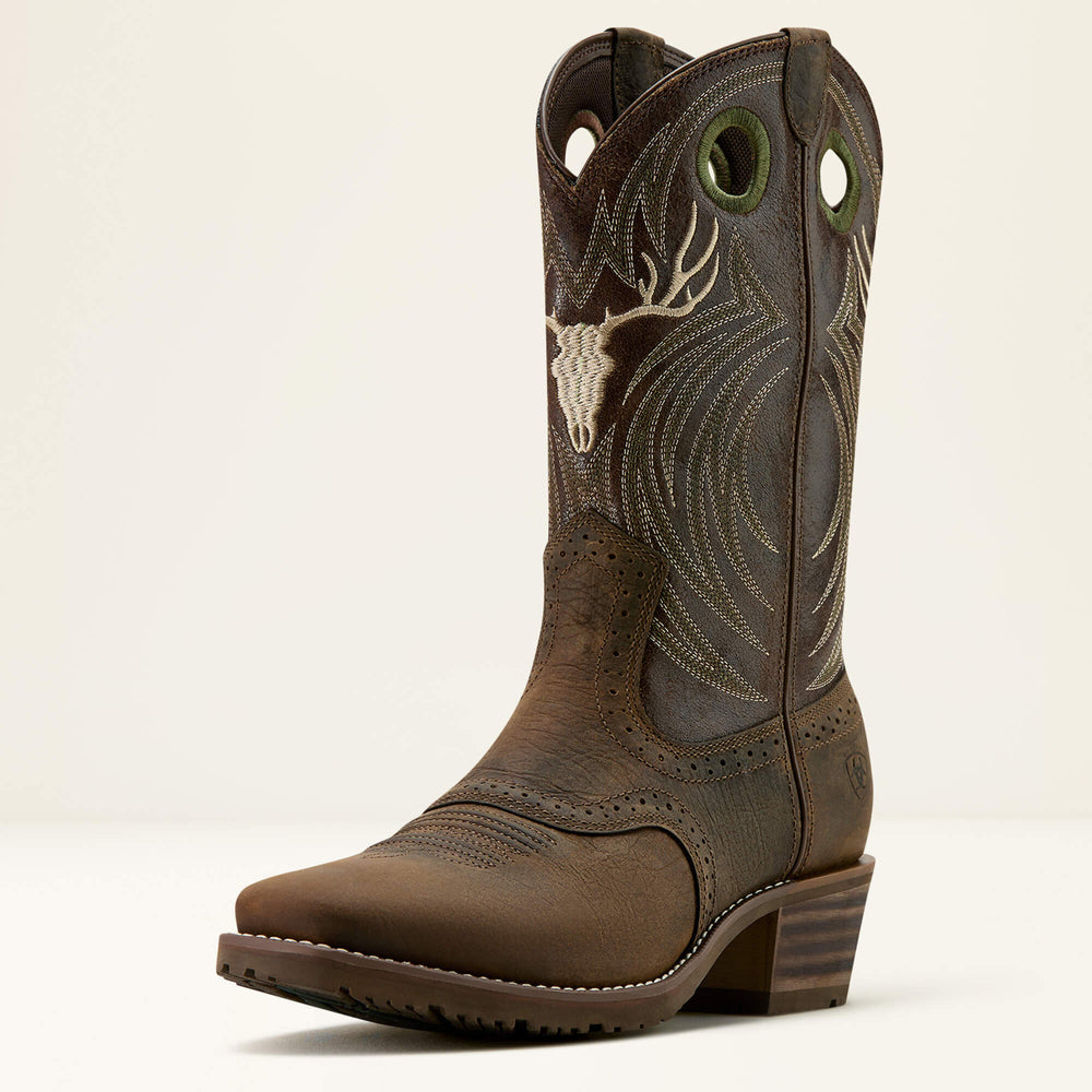 Ariat Hybrid Roughstock Antler Cowboy Boot On Sale