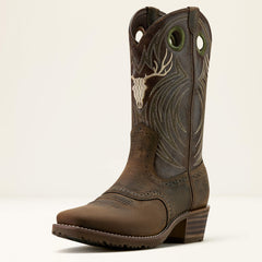Ariat Hybrid Roughstock Antler Cowboy Boot On Sale