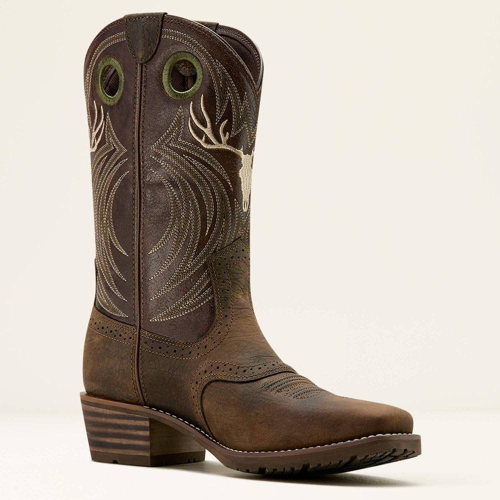 Ariat Hybrid Roughstock Antler Cowboy Boot On Sale