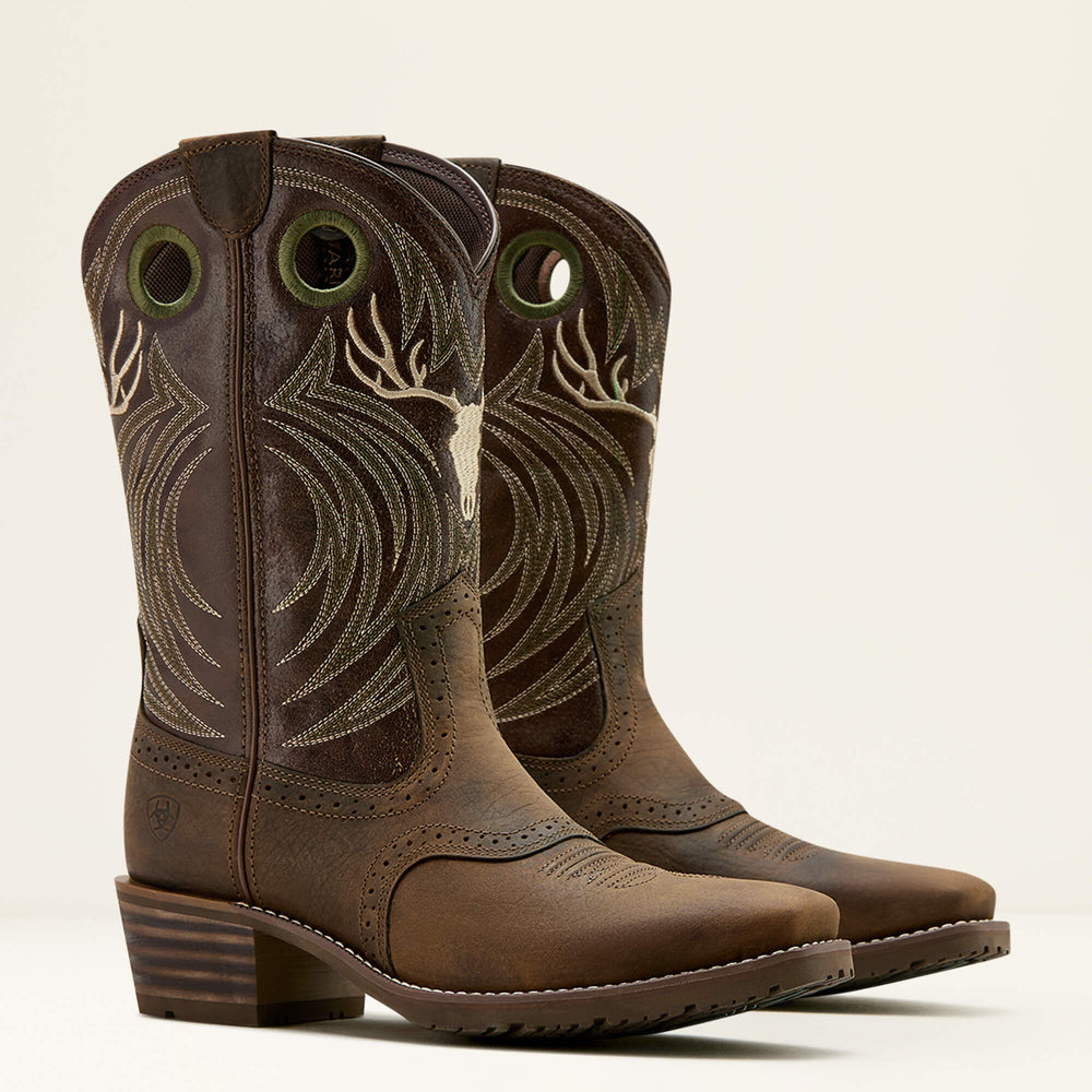Ariat Hybrid Roughstock Antler Cowboy Boot On Sale