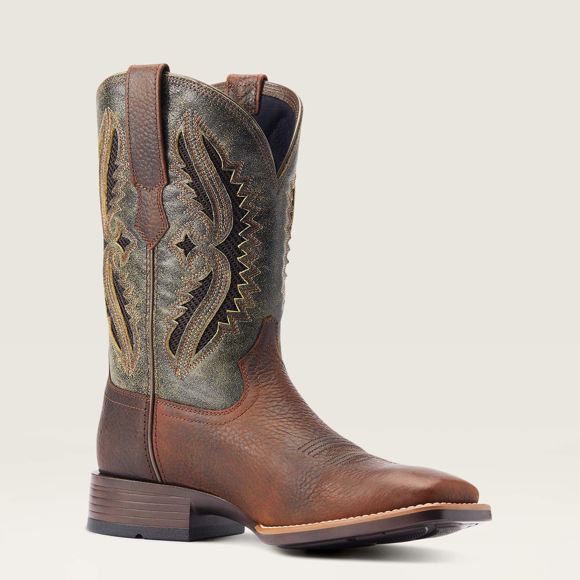 Ariat Rowder VentTEK 360 Wide Square Toe Cowboy Boot For Sale