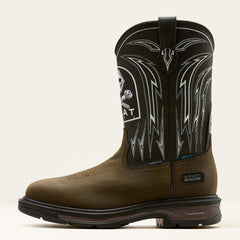 Ariat WorkHog XT Bolt Skull Waterproof Wide Square Toe Carbon Toe Work Boot Outlet