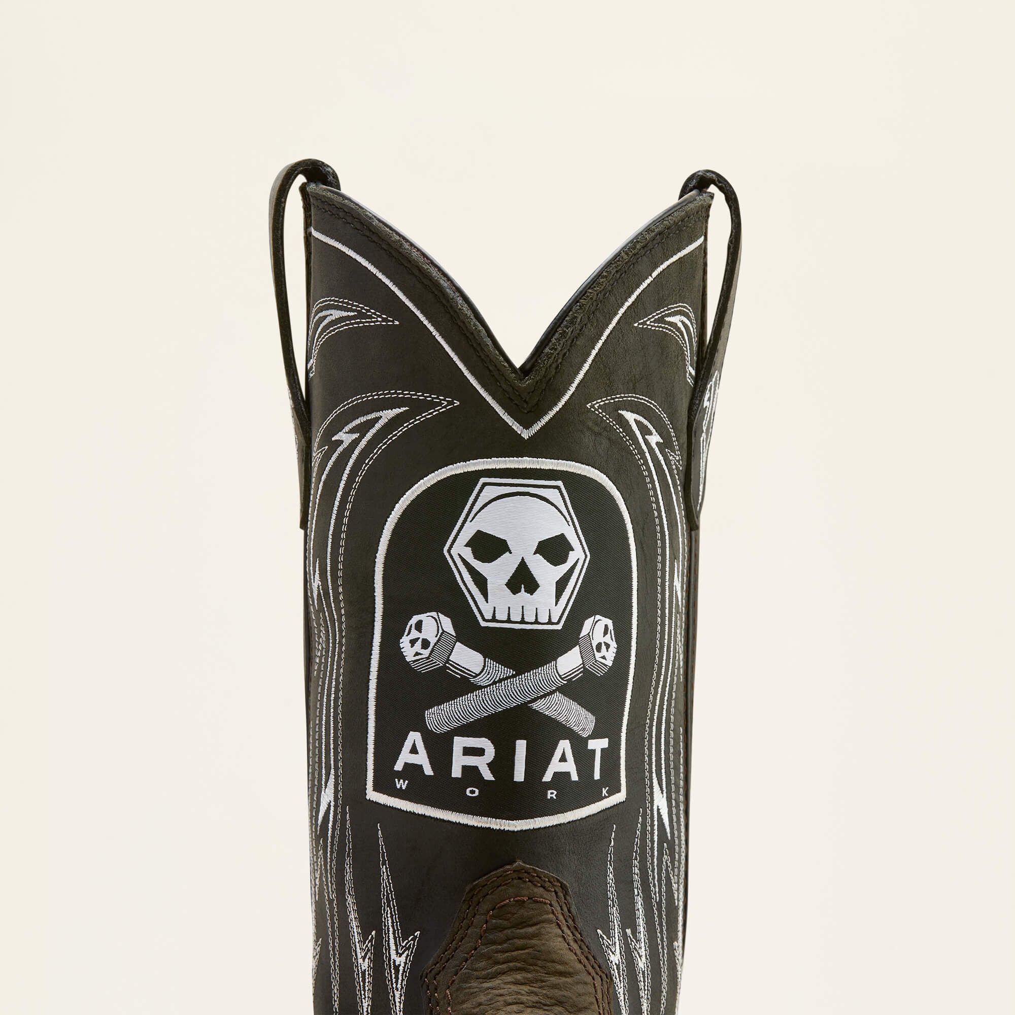 Ariat WorkHog XT Bolt Skull Waterproof Wide Square Toe Carbon Toe Work Boot Outlet