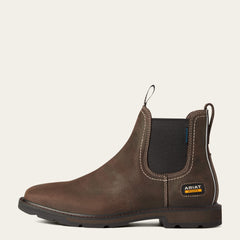Ariat Groundbreaker Chelsea Wide Square Toe Waterproof Work Boot Outlet