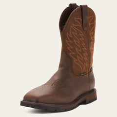 Ariat Groundbreaker Wide Square Toe Waterproof Steel Toe Work Boot For Sale