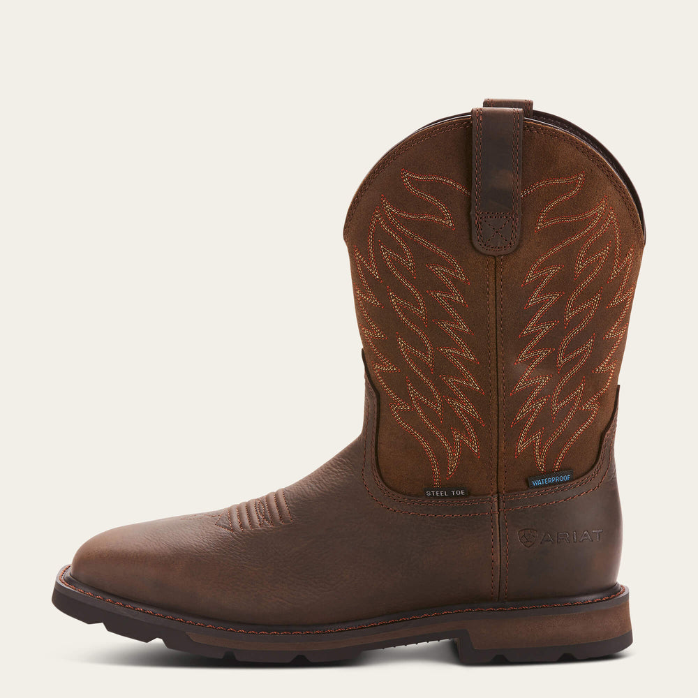Ariat Groundbreaker Wide Square Toe Waterproof Steel Toe Work Boot For Sale