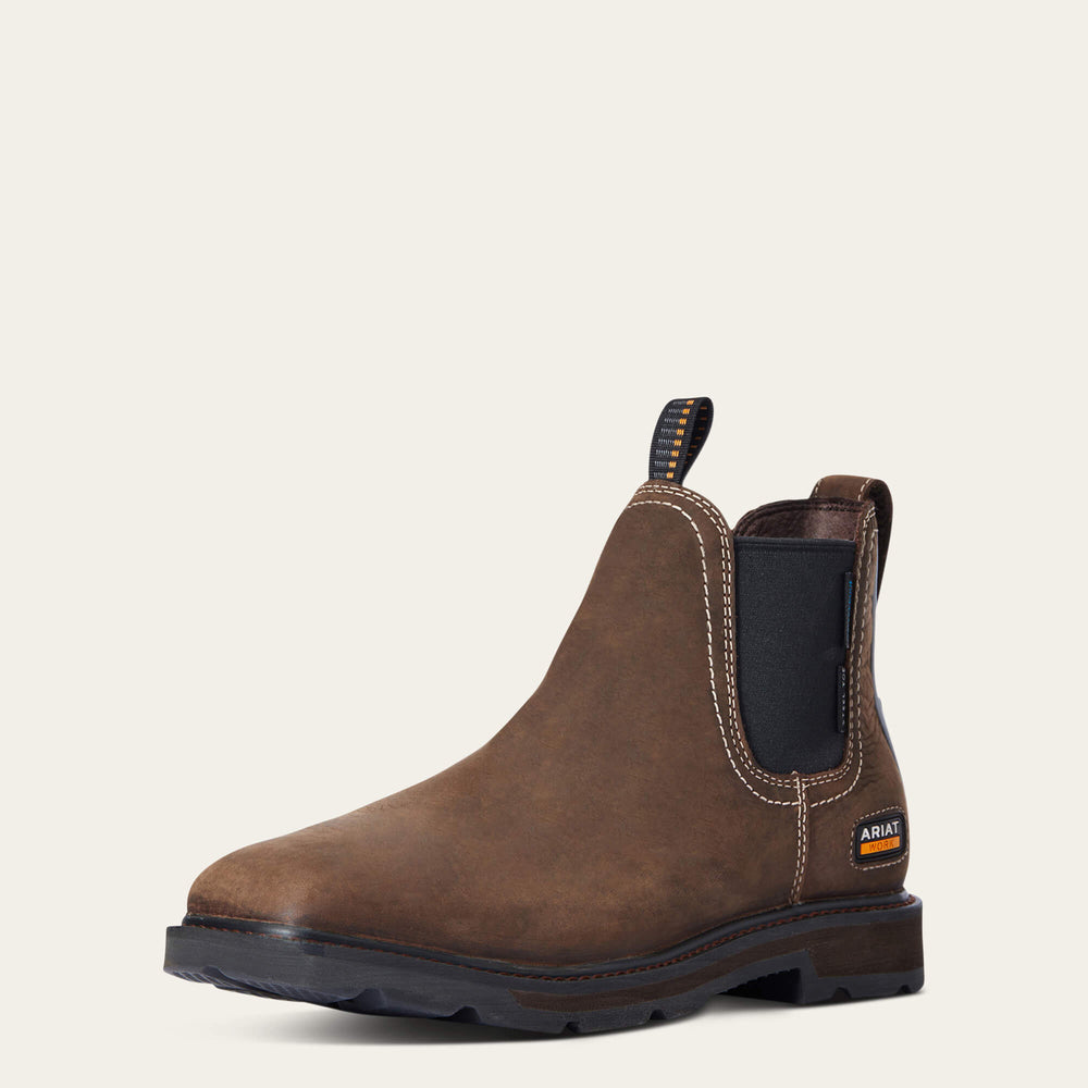 Ariat Groundbreaker Chelsea Wide Square Toe Waterproof Steel Toe Work Boot Outlet