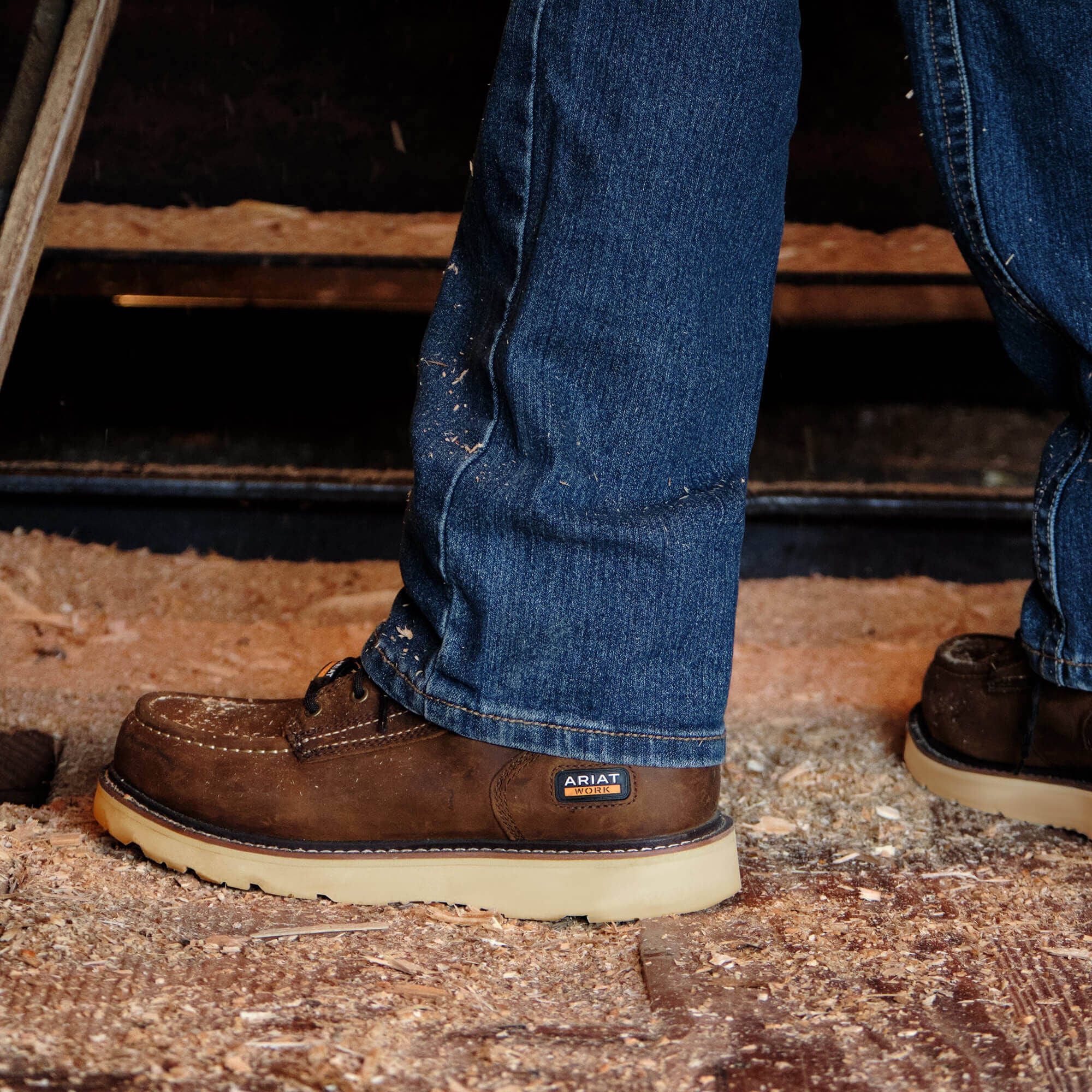Ariat Rebar Wedge Moc Toe 6" Waterproof Work Boot On Sale