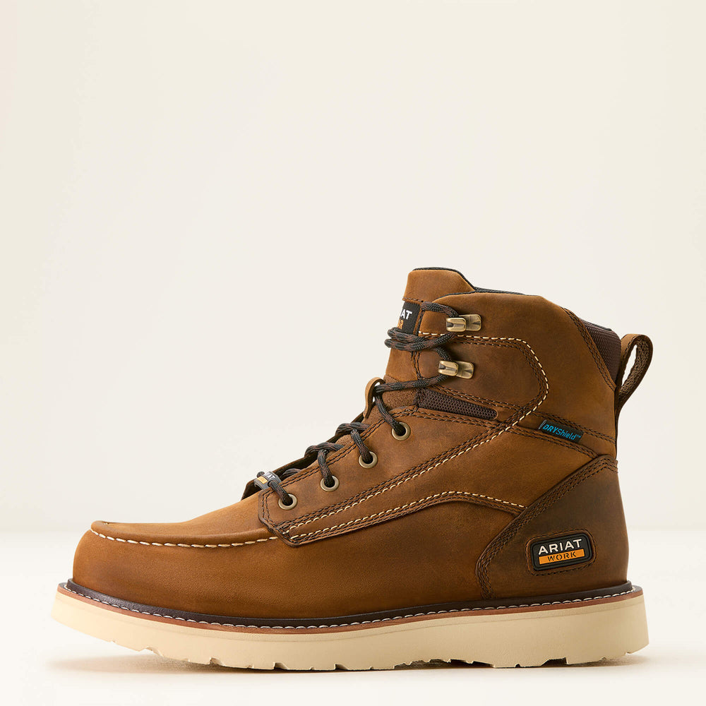 Ariat Rebar Wedge Moc Toe 6" Waterproof Work Boot On Sale