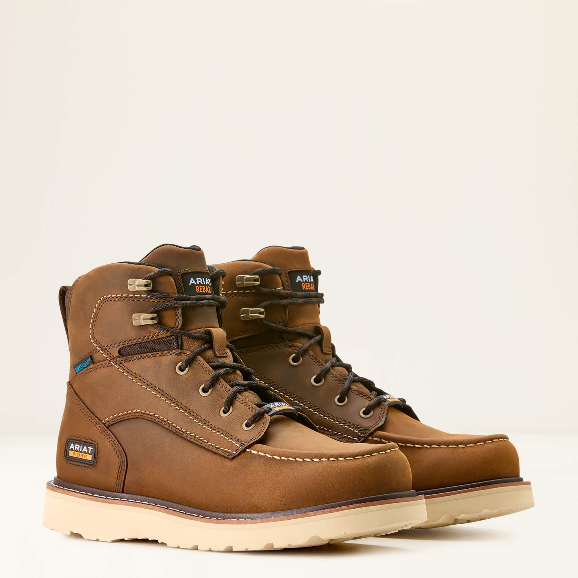 Ariat Rebar Wedge Moc Toe 6" Waterproof Work Boot On Sale