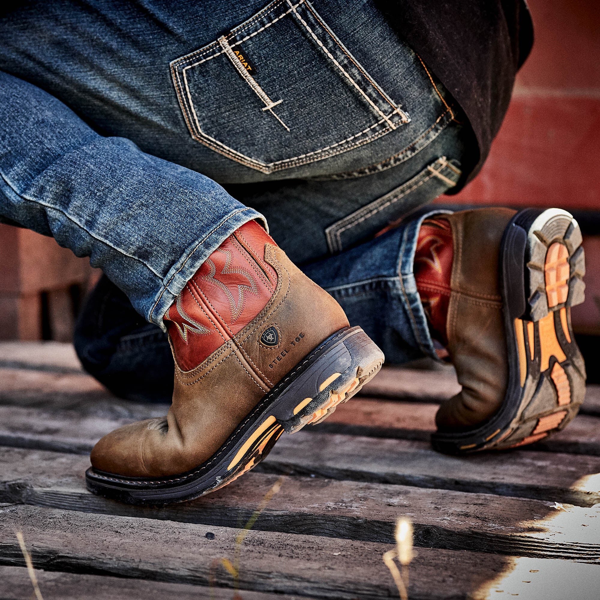 Ariat WorkHog Wide Square Toe Steel Toe Work Boot Discount