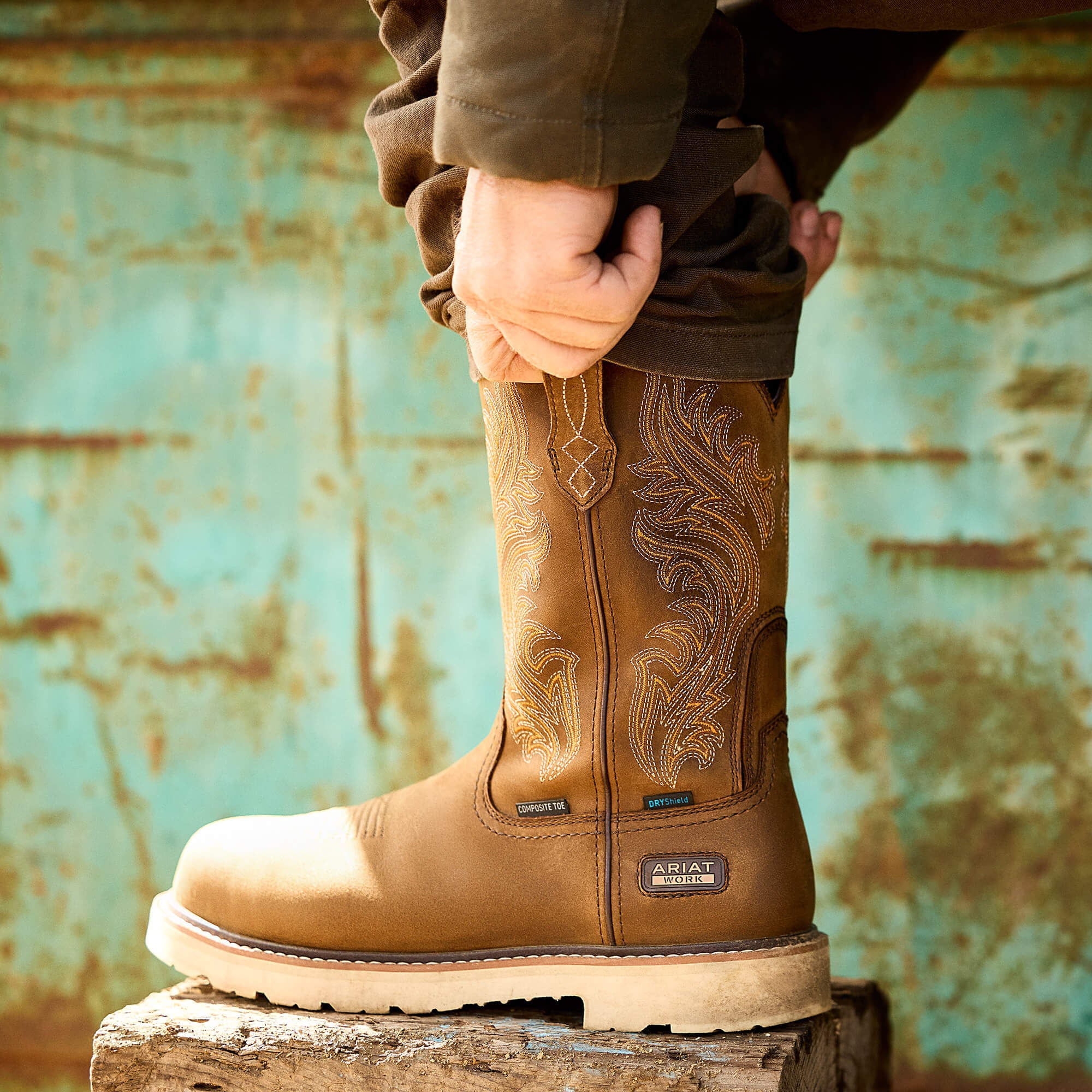 Ariat Activator Argo Waterproof Round Toe Composite Toe Work Boot Outlet