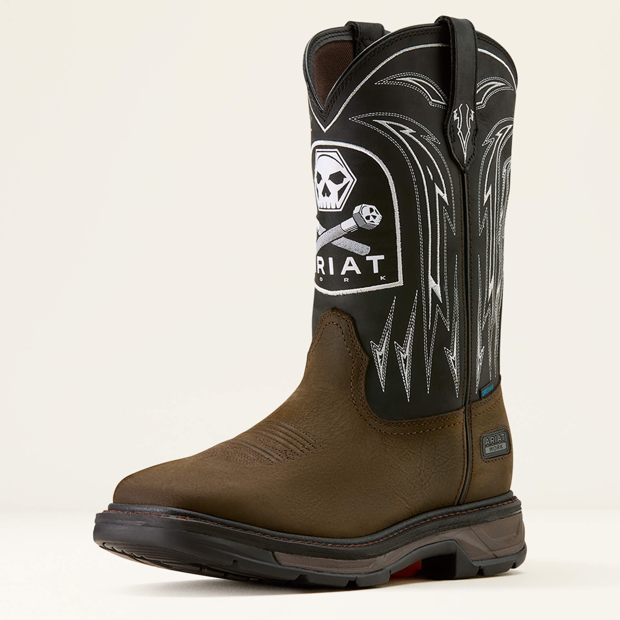 Ariat WorkHog XT Bolt Skull Waterproof Wide Square Toe Work Boot For Sale