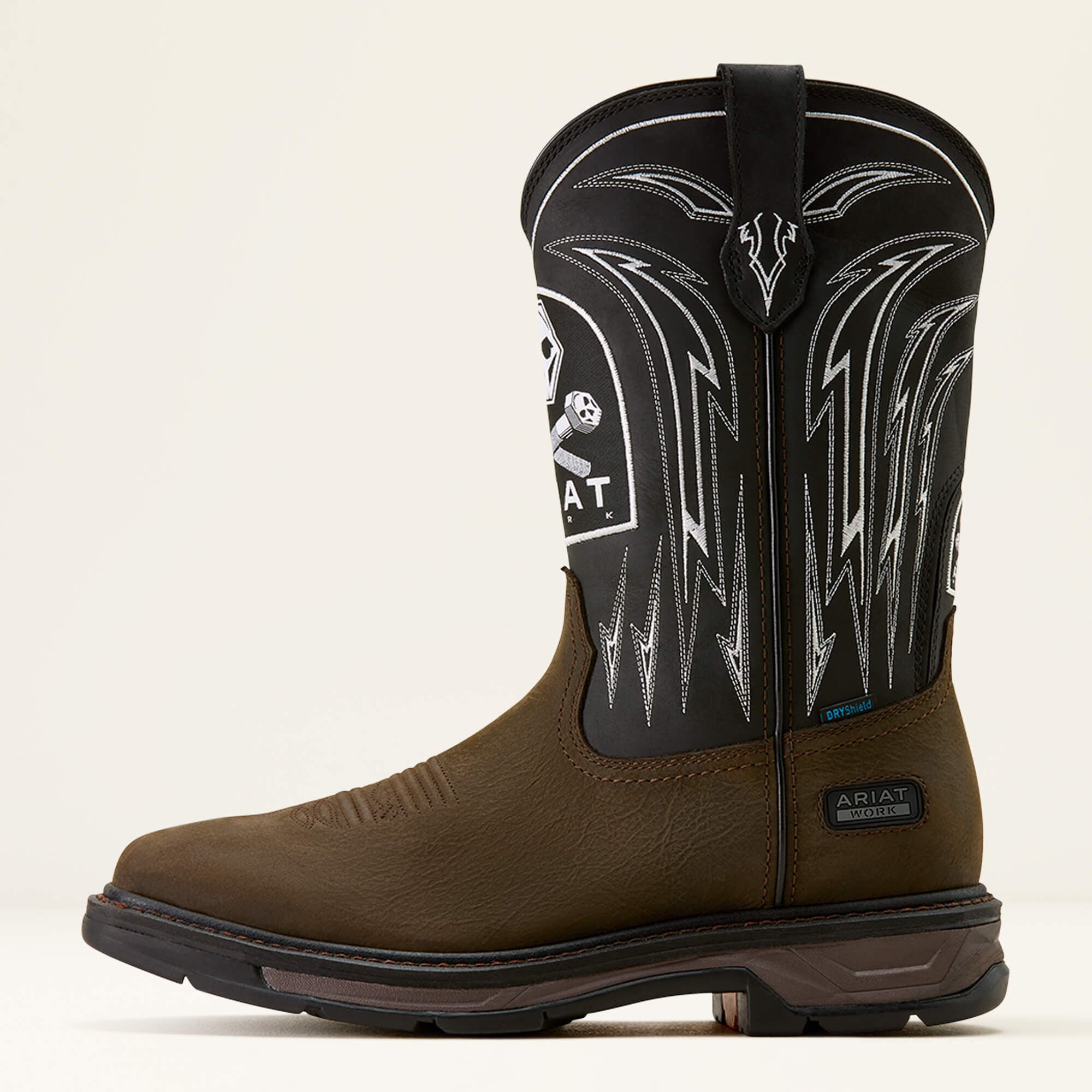Ariat WorkHog XT Bolt Skull Waterproof Wide Square Toe Work Boot For Sale