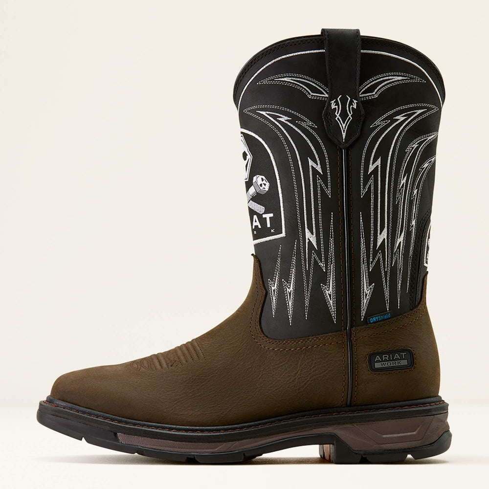 Ariat WorkHog XT Bolt Skull Waterproof Wide Square Toe Work Boot For Sale