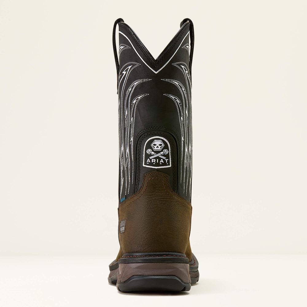 Ariat WorkHog XT Bolt Skull Waterproof Wide Square Toe Work Boot For Sale