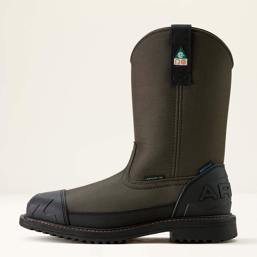 Ariat RigTEK Wildcat Pull-On CSA Waterproof Wide Square Toe Composite Toe Work Boot For Sale