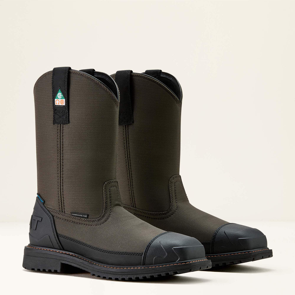 Ariat RigTEK Wildcat Pull-On CSA Waterproof Wide Square Toe Composite Toe Work Boot For Sale