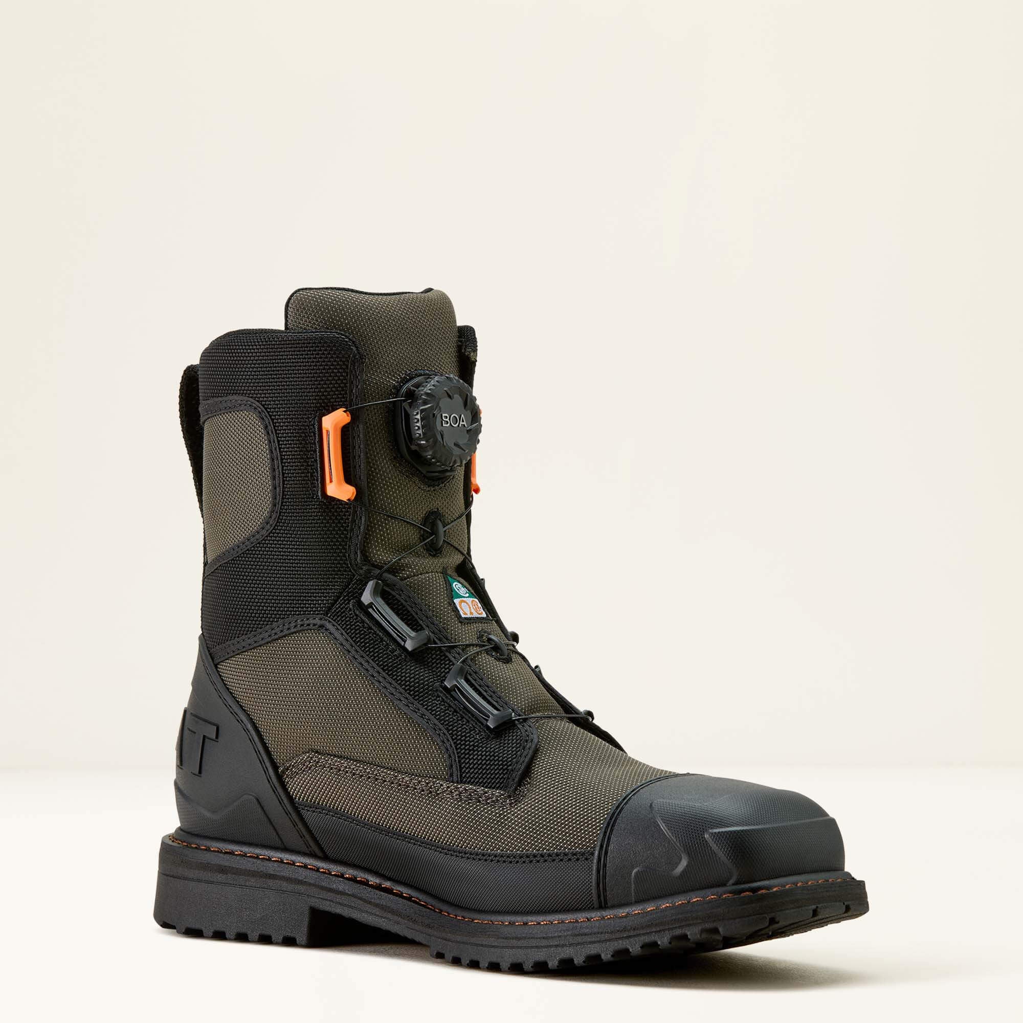 Ariat RigTEK Wildcat BOA 8" CSA Waterproof Wide Square Toe Composite Toe Work Boot For Sale